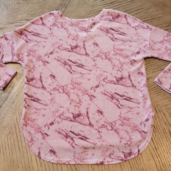 Pink Tie dye cozy size M vneck sweater top 💝 - Picture 6 of 7